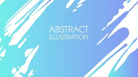 Color gradient ink brush stroke on white background. Japanese style. Stock Illustration