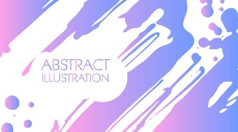Color gradient ink brush stroke on white background. Japanese style. Illustrazione stock