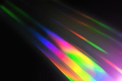 Color gradient light on the black background  - abstract ray of light. Stock Photos