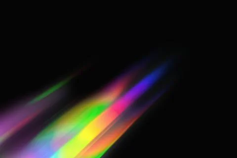 Color gradient light on the black background  - abstract ray of light. Stock Photos