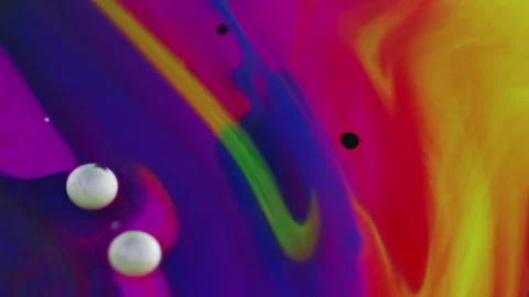 Color gradient paint wave ink water mix neon dye Stock Footage 274450256