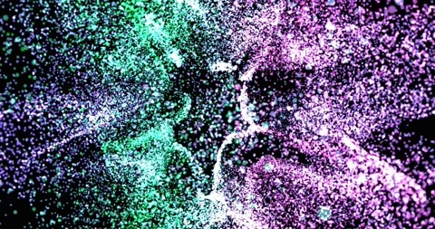 Color gradient particles in motion, looping Stock Footage 229314535