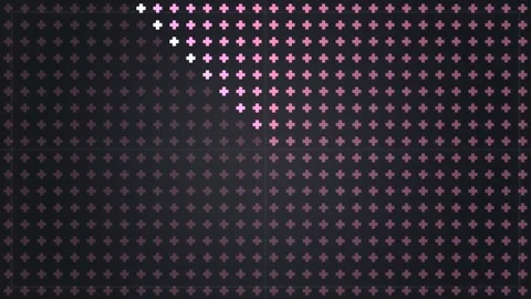 Color gradient pattern with crosses on dark background Stock Footage 339339629