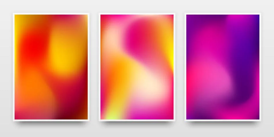 Color Gradient Poster Templates Stock Illustration