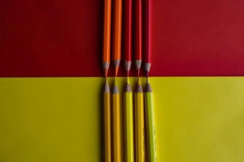 Color Gradient: From Red to Yellow Stock Photos