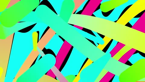 Color gradient shapes in animated pattern Stock Footage 159137309