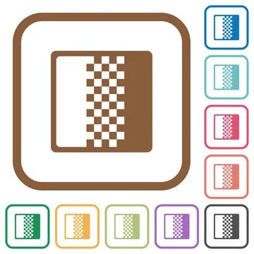 Color gradient simple icons Illustrazione stock
