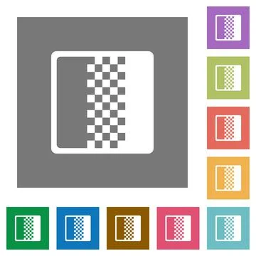 Color gradient square flat icons Stock Illustration