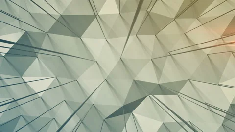 Color gradient surface with truangular polygons loopable 3D render animation Stock Footage 165577843