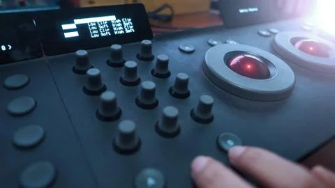 Color grading adjusting controller equipment for movie Stock Photos
