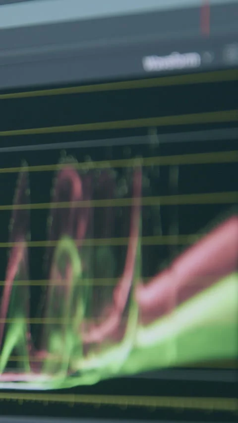 Color grading indicator. Program for colorizing video or photo. Post-production Stock Footage 313929032