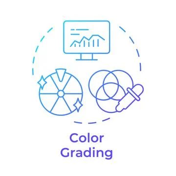 Color grading multi color concept icon Stock-Illustration