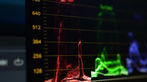 Color Grading Suite with Live Histogram Visualization Stock Footage 327443510