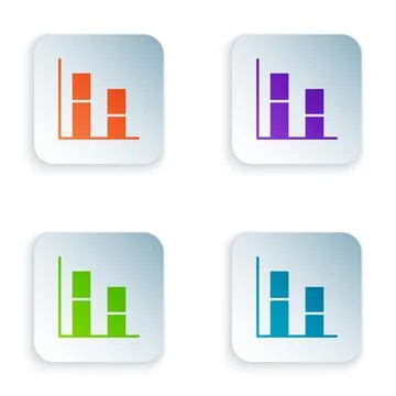 Color Graph, schedule, chart, diagram, infographic, pie graph icon isolated on Stock Illustration