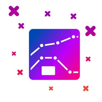 Color Graph, schedule, chart, diagram, infographic, pie graph icon isolated on Stock Illustration