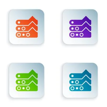 Color Graph, schedule, chart, diagram, infographic, pie graph icon isolated on 스톡 일러스트