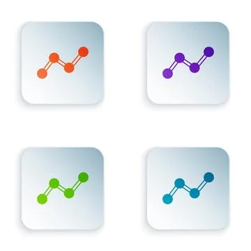 Color Graph, schedule, chart, diagram, infographic, pie graph icon isolated on Stock Illustration