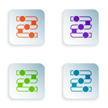 Color Graph, schedule, chart, diagram, infographic, pie graph icon isolated on Stock Illustration