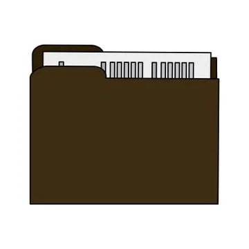Color graphic court documents folder Stock Illustration