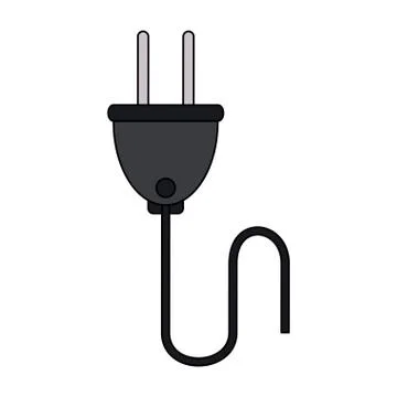 Color graphic electric plug socket icon イラスト素材