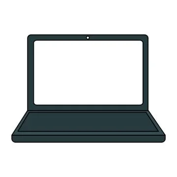 Color graphic laptop computer tech device イラスト素材