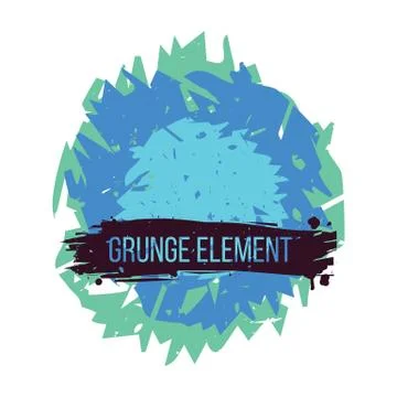 Color grunge abstract element Stock Illustration