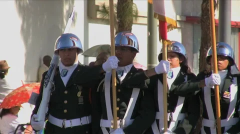 Color Guard - Martin Luther King Parade - Los Angeles 2011 Stock Footage
