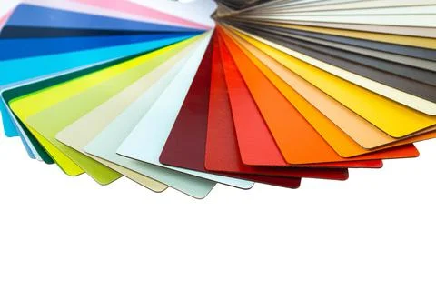 Color guide displaying a range of hues Stock Photos