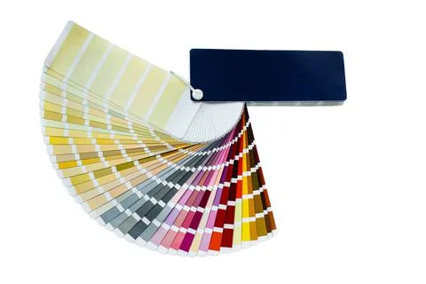 Color guide displaying a range of hues for use in interior design and decorat Stock Photos