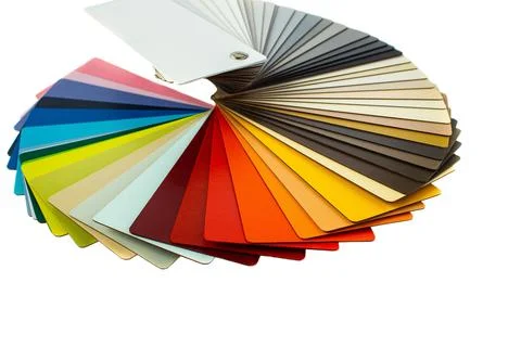 Color guide displaying a range of hues Stock Photos
