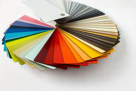 Color guide displaying a range of hues Stock Photos