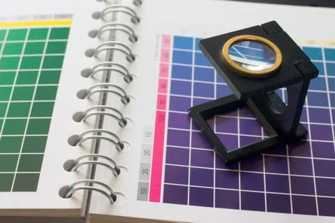 Color guide spectrum swatch samples rainbow for graphic designer and printing Foto stock