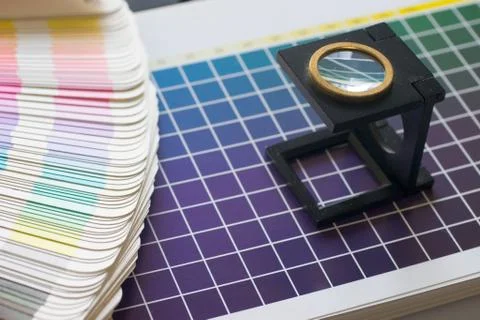 Color guide spectrum swatch samples rainbow for graphic designer and printing Foto stock