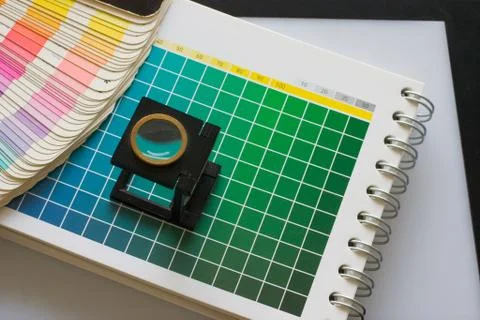Color guide spectrum swatch samples rainbow for graphic designer and printing Foto stock