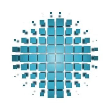 Color halftone pixelated flash design element Stock-Illustration