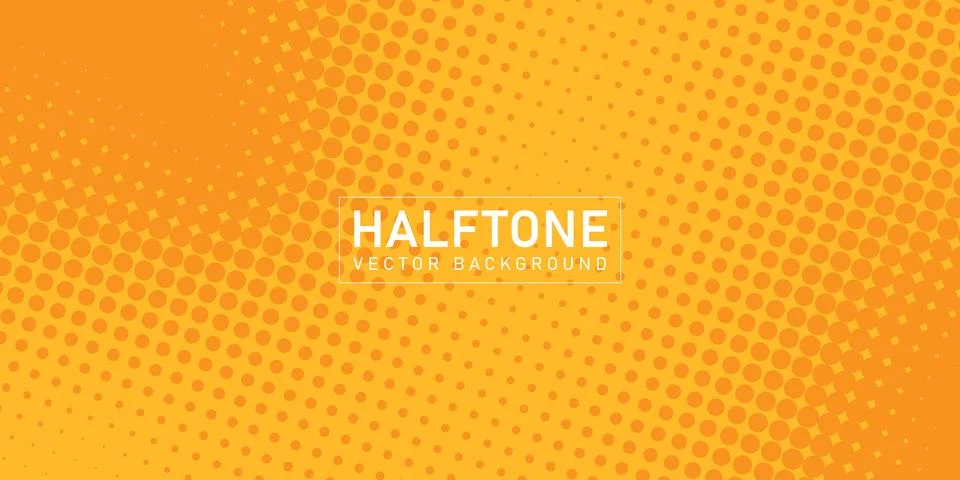 Color halftone texture, abstract gradient background in orange Stock Illustration