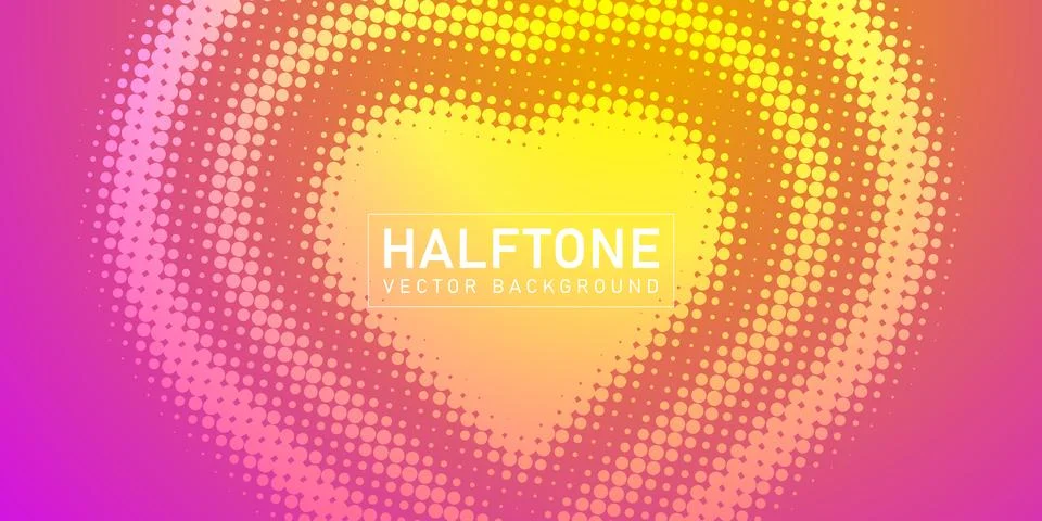 Color halftone texture, abstract yellow pink dotted gradient background wit.. Stock Illustration