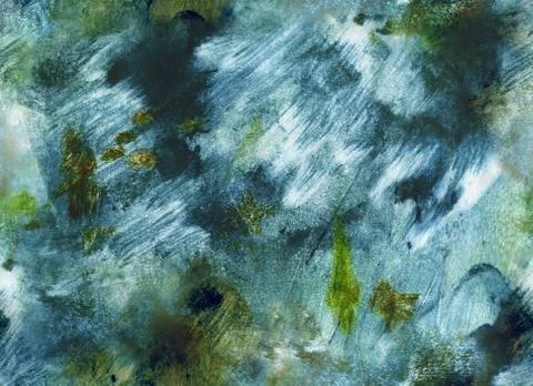 Color hand painted seamless pattern with abstract sea Stock Illustration