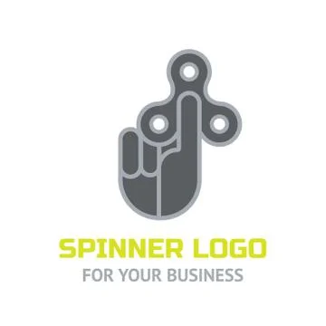 Color hand spinner vector logo for business Stock Illustration