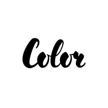 Color Handwritten Calligraphy Stock Illustration