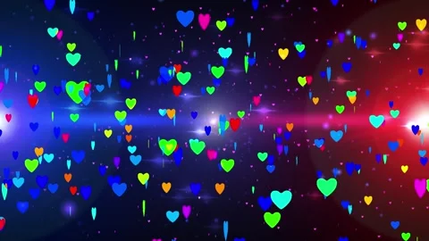 Color Hearts Moving Background Stock Footage 305127590