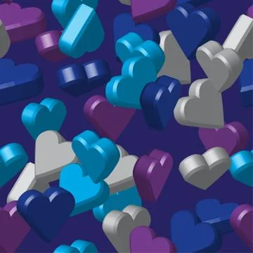 Color Hearts Seamless Pattern Stockillustratie