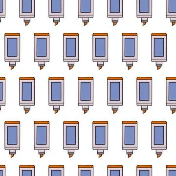 Color highlighter seamless pattern. Stock Illustration