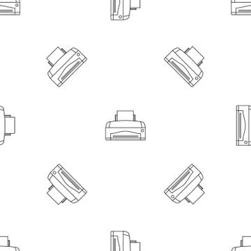 Color home printer pattern seamless Illustrazione stock