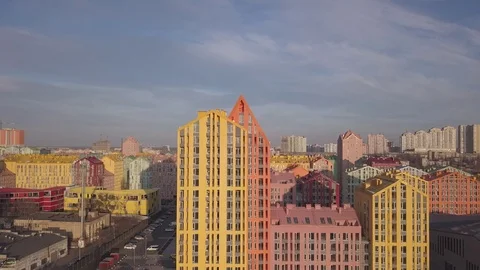 Color house Video stock 123729156