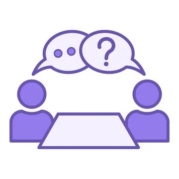 Color Icon Consultation. Vector Icon. Experts Meeting, Employee Advice. Mee.. Stock Illustration
