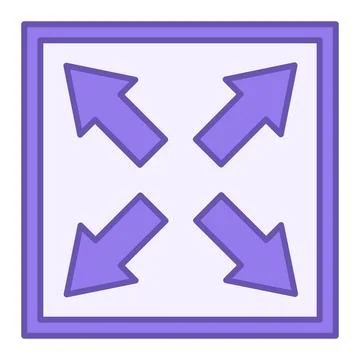 Color Icon Full Screen. Vector Icon. Full size Application Icon. Video and .. 스톡 일러스트