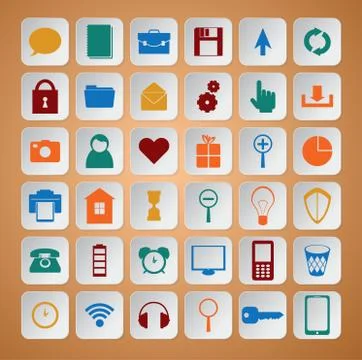 Color icons Stock Illustration