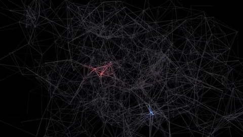 Color imaging of brain activity.Abstract plexus background for different events Stock Footage 79344000