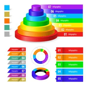 Color infographic Stock Illustration